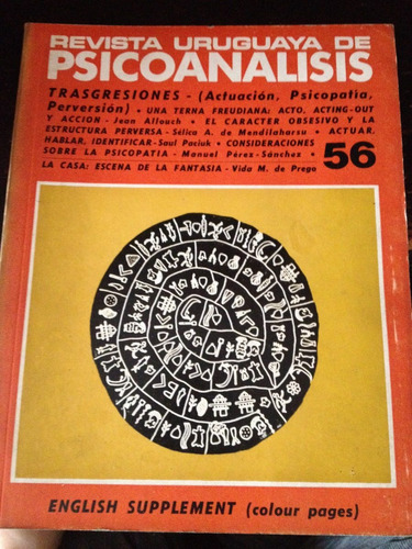 Revista Uruguaya De Psicoanálisis, N°56 Parte 4 Tomo 14 1977