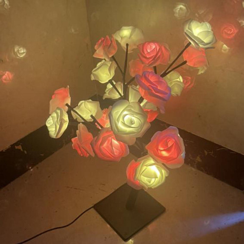 Lámpara De Árboles De Rosas Artificiales Nightlight