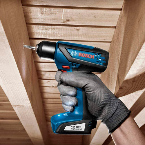 Taladro atornillador inalámbrico de 6mm Bosch GSR 1000 SMART 12V + accesorio con maletín de transporte 110V/220V