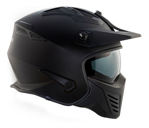 Imagem 2 de 10 de Capacete Norisk Darth Fs726x Preto Fosco Fosco 4 Em 1