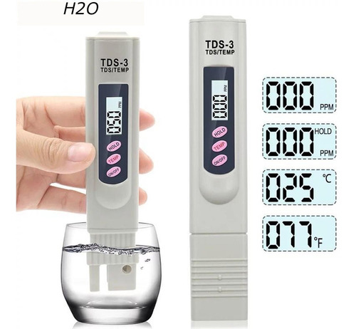 De Medidor Agua Calidad PH Digital Temperatura Medidor Solidos Disueltos Totales 