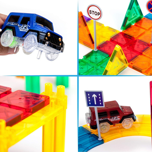 Picassotiles Juego De 128 Pizas De Bloques De Construcción D