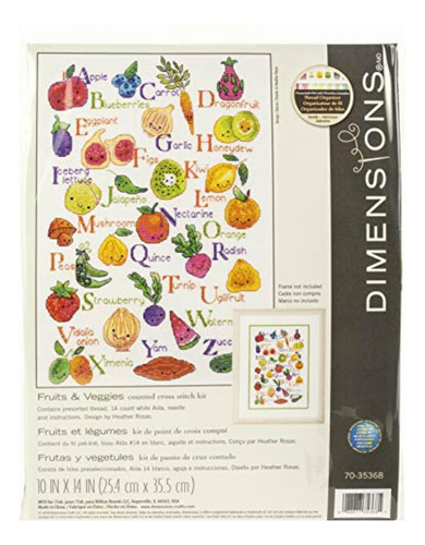 Dimensions Fruits & Veggies Kit De Punto De Cruz Para