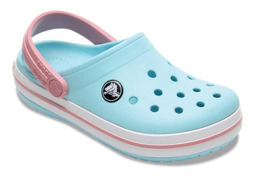 Sandália Crocs Crocband Clog Juvenil Ice Blue/white