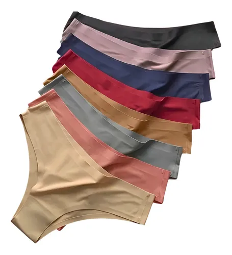 comprar Kit 8 Calcinhas Tanga Sem Costura A Laser Cor Lisa Atacado