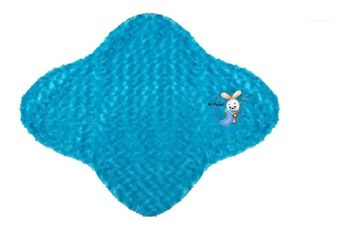 Cobija Para Bebe Azul Reverso Blanco Conejo Abrazando Luna