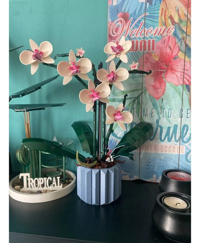 Kit De Construção De Orquídeas Lego Icons, 608 Peças