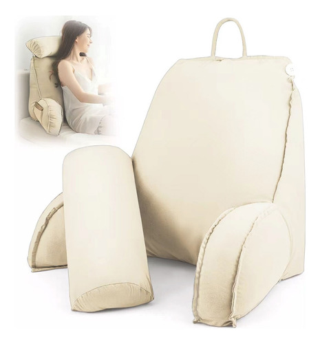 Almohadas De Cojin Respaldo For Cama Support Large Espalda Color Beige
