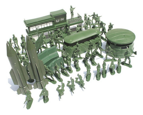 1 Set De Juego De 56 Piezas Con Base De Misiles Militares