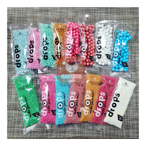 Imagen 2 de 2 de Drops Sprinkles Perlas Comestibles Mini Maxi Medio Pastelar
