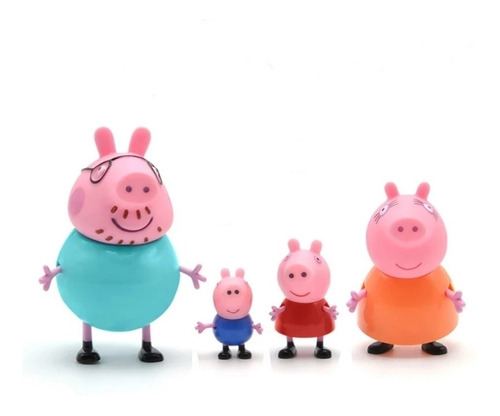 Peppa Pig Set 4 Figuras De Accion Articulables 