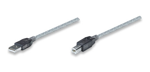 Imagen 3 de 4 de Cable De Extension Activa Usb 2.0 Alta Velocidad Macho Tipo A-b, 11 Mts, Manhattan (510424)