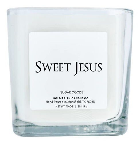 Bold Faith Candle Co Sweet Jesus Tarro Transparente 14 Onza