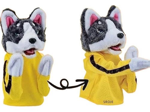 Mr Kung Fu Animal Toy Husky Guantes Muñeca Juego For