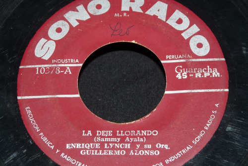 Jch- Enrique Lynch La Deje Llorando Guaracha 45 Rpm