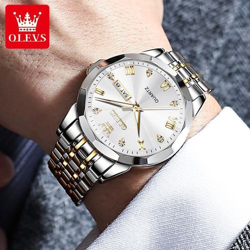 Reloj Analógico De Cuarzo Impermeable Para Hombre Olevs 9931