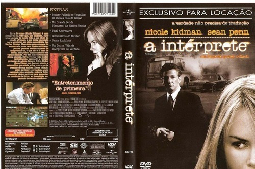 A Interprete Nicole Kidman Dvd Original Lacrado