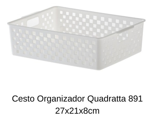 Jogo De 10 Cestos Branco Para Dispensa Quadratta Paramount