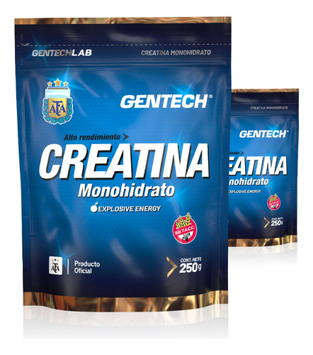 Creatina Monohidrato 250 Grs Gentech 100% Pura