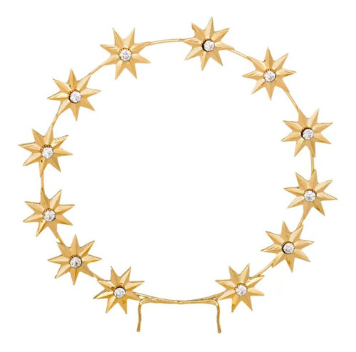Aureola Com Estrelas Douradas Graça 65cm (10,5cm Altura)