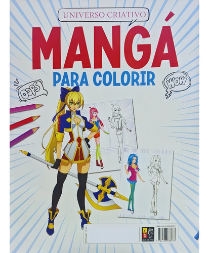 Livro Físico Mangá Para Colorir: Universo Colorido, De Equipe Editorial. Mangá Para Colorir Editorial Pé Da Letra, Tapa Mole, Edición 1 En Português, 0