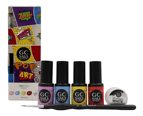Gc Nails 6 Colecciones De Arte Gel De 1 Paso Bel-color