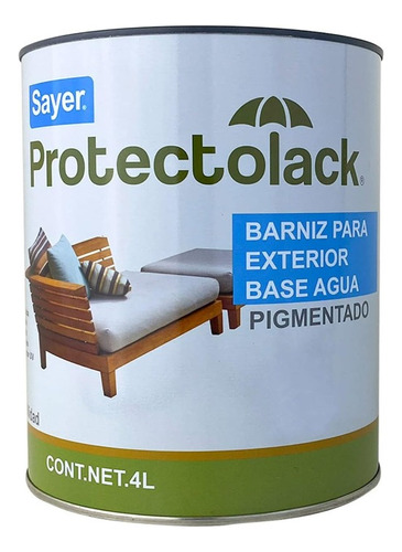 Protectolack Barniz Exterior Base Agua Pigmentado 1lt