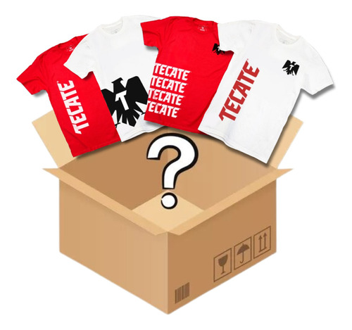 Caja Misteriosa Tecate 4 Playeras De Alta Calidad