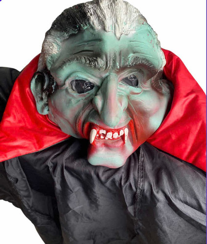 Máscara Terrorífica De Drácula Con Capa Disfraz Halloween
