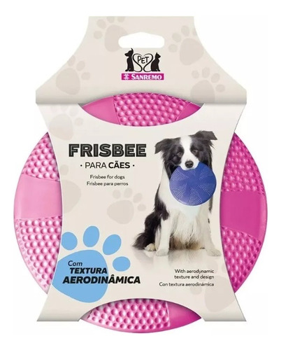 Brinquedo Frisbee Para Cachorro Plástico Rosa Sanremo