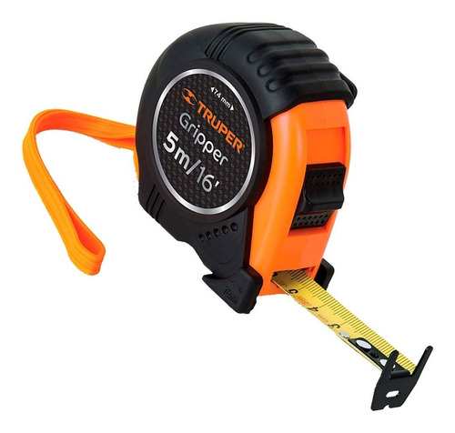 Wincha 5m X 19mm Griper Metros Y Pulgada Truper Anti Impacto