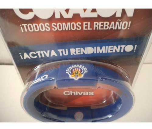 Imagen 2 de 2 de Pulsera Chivas Azul Futbol Activa Tu Rendimiento