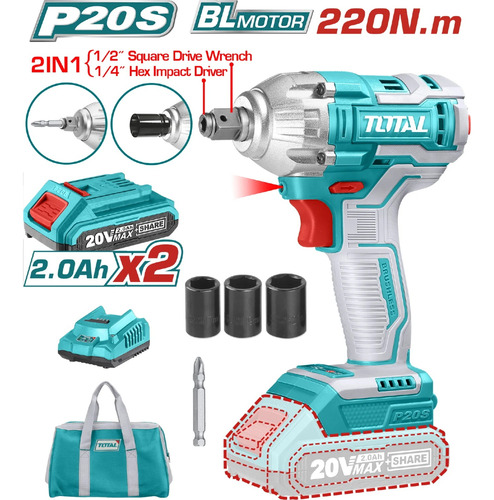 Llave Destornillador De Impacto Total Tiwli20208