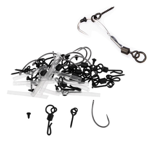 10 Set Atado Pesca De Ronnie Rigs 360 ° Rotar -up Rigs 6 #