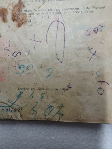 Manual De Instruções Fusca 65 Corno Wagem (Usado)