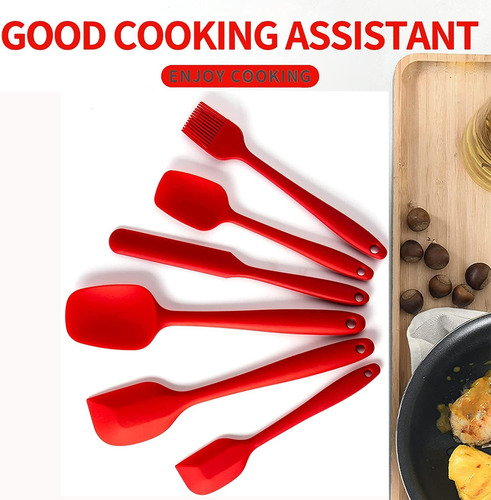 10 Juego Espátulas Silicona Utensilio Cocina Goma Resistente