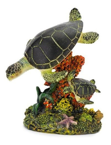 Figura De Acuario Penn Plax Swimming Sea Turtles Medium 325l
