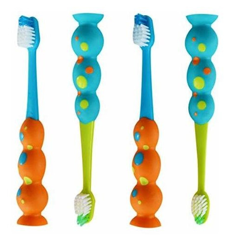 Trueocity Niños Cepillo De Dientes 4 Pack - Soft Contorneada