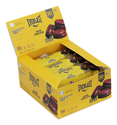 Everlast Proteína, Barra De Proteína Pão De Mel E Crispies 12 Unidades