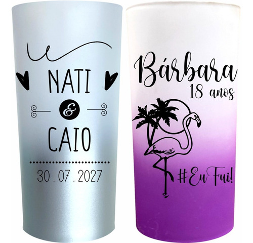 100 Copos Tardezinha Sunset Personalizados Degrade 320ml