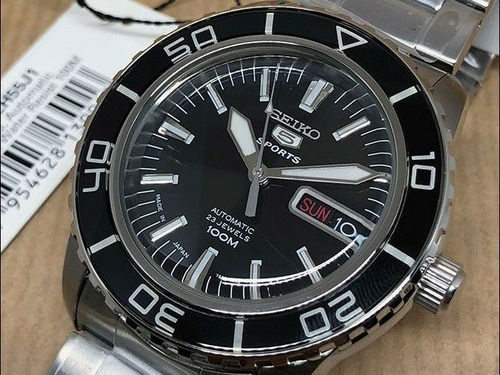 Made In Japan Seiko Automático Preto Snzh55j1 -12x