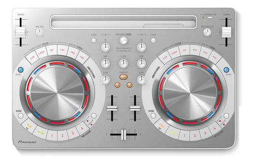 Imagen 1 de 3 de Controlador DJ Pioneer DDJ-WeGO3 blanco de 2 canales 100V/240V