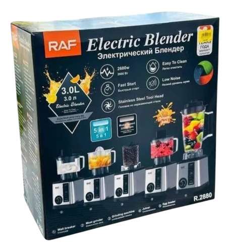 Licuadora Mezcladora 3lts 5 En 1 Multifuncional 2600w