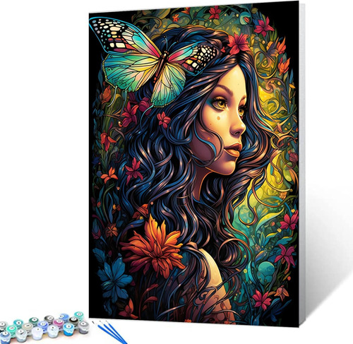 Kits De Pintura Con Flores Y Mariposas 16 X 20 Pulgadas