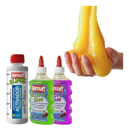 Kit Completo Para Crear Slime / Glitter / Color / 360 Ml