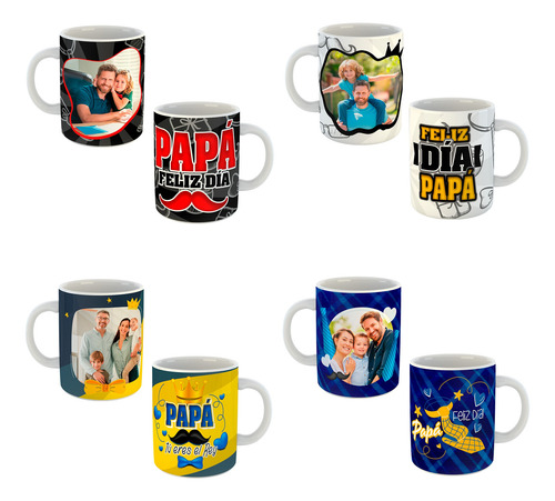 12 Plantillas Editables Para Sublimar Tazas Día Del Padre