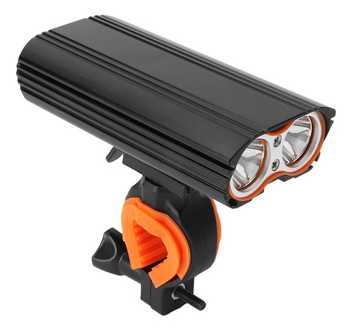 Luz Delantera Impermeable De Doble Led Para Bicicleta Con Ca