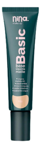 Kit Nina Makeup Base Líquida Basic+pó Compacto Instant Cor 1
