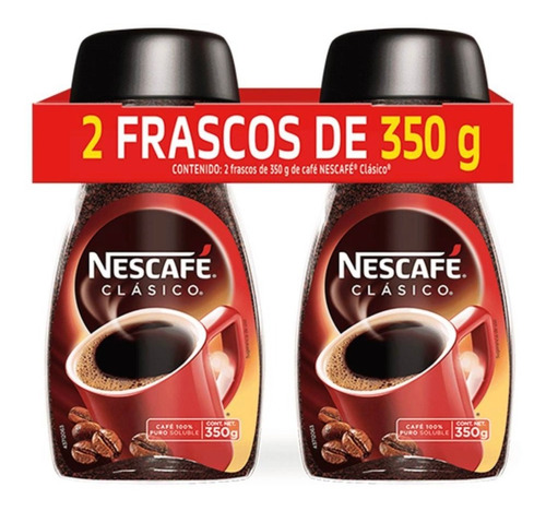 Café Soluble Nescafé Con 2 Piezas De 350 Grs