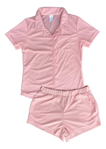 Pijama Dama Short Y Blusa Saco Ropa De Dormir Cómoda Moderna